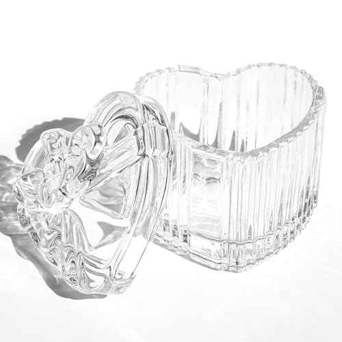 BQAN Dappen Dish for Monomer with Lid, Nail Liquid Holder Acrylic Powder Holder, Acrylic Glass Jar for Nail Art, Clear Glass Crystal Cup for Nail Art (Clear)