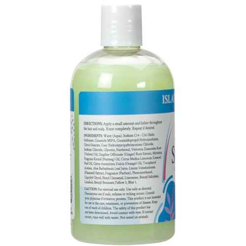 Ginger Lily Farms Botanicals Moisturizing Shampoo for All Hair Types, Island Tranquility, 100% Vegan & Cruelty-Free, Green Tea Lemongrass Scent, 12 Fl Oz