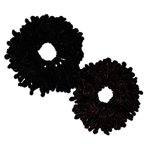 LMVERNA Volumising Hijab Scrunchie Plain Big Hair Ring Tie Bun Clip Hijab Scarf Volumizer Scarf (Black)