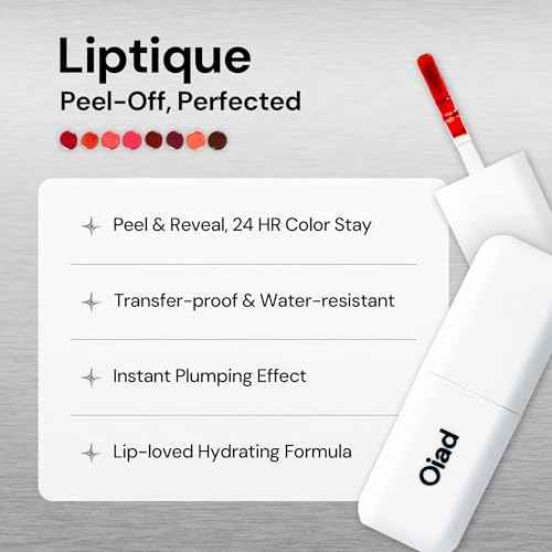 Liptique Korean Lip Stain Peel Off - 24 Hour Long Lasting Lip Tattoo, Waterproof & Transfer Proof, Nourishing & Hydrating Lip Tint for Women, Instant Plumping Lip Tints Peel Off (006 WINTTO)