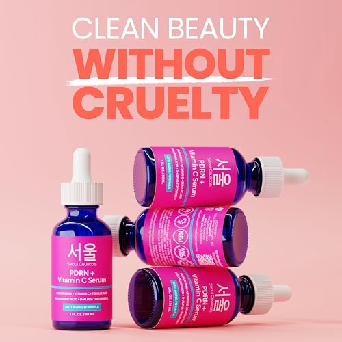 SeoulCeuticals PDRN Serum Salmon DNA Vitamin C Serum ? Korean Skincare Anti Aging PDNR Skin Repair Booster ? K Beauty PDRM Skin Care for Face 1oz (Pack of 2)