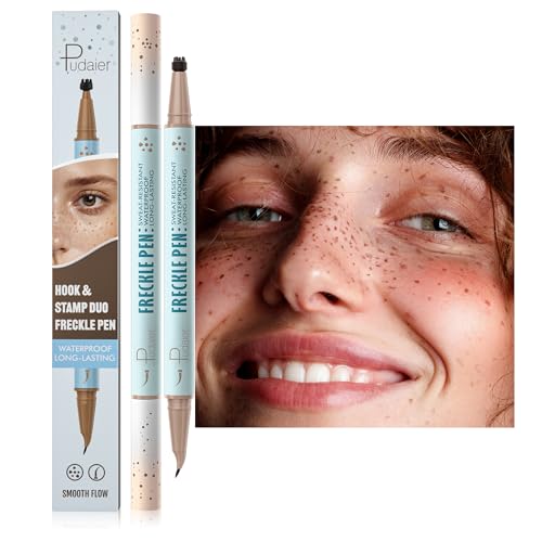 Pudaier 2-Pack Freckle Pen Set – Dual Ended Microblading & Stamp