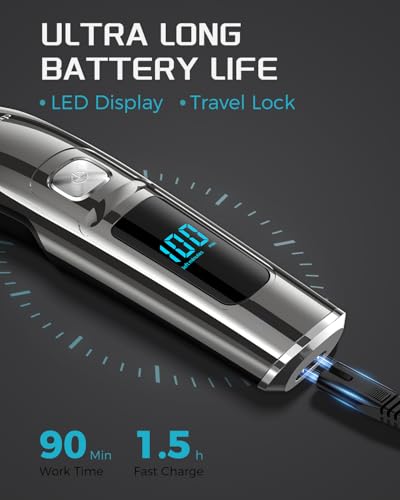 Brightup Beard Trimmer for Men - 6-in-1 Cordless Electric Razor
