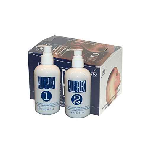 JKS International ALL hd PLEX Bond Treatment for All Hair Types, Up to 80 Applications, Italian Formula Kit for Bleaching, Coloring, Perm and Relaxer Application Protection