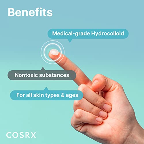 COSRX Acne Pimple Patch Absorbing Hydrocolloid Original 3 Size Patches for Blemishes and Zits Cover, Spot Stickers for Face and Body, Not Tested on Animals (240)