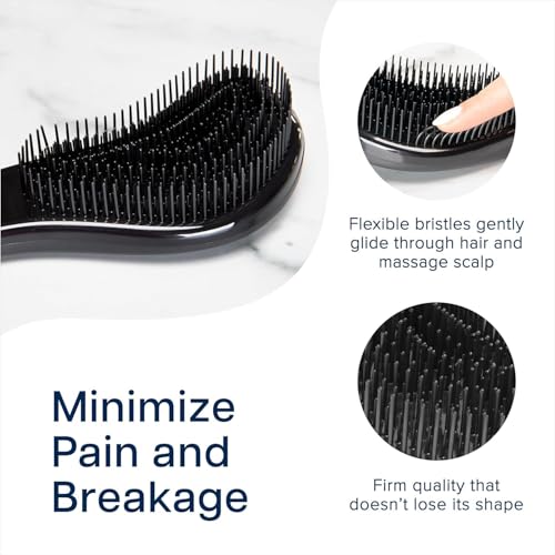 Crave Naturals Biggie Detangling Hair Brush for All Hair Types, Kids & Adults