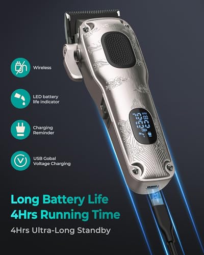 VGRPRO Cordless Hair Clippers for Men - Professional Barber Kit