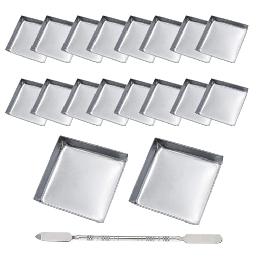 20 Empty Eyeshadow Pans with Depotting Tool - 26mm Metal Makeup Containers