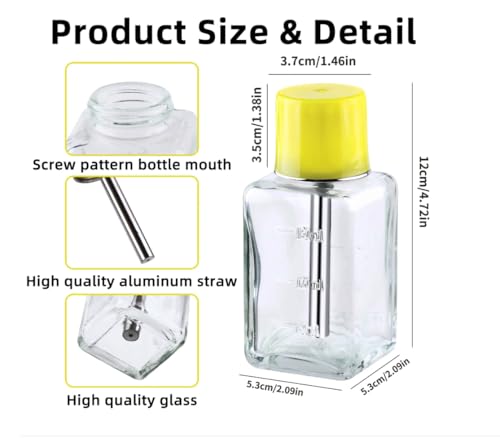 6oz Glass Push Down Pump Dispenser Bottle – Clear Refillable