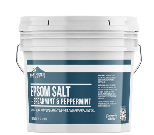 Earthborn Elements Spearmint & Peppermint Epsom Salt Foot Soak - 8 lb Bucket