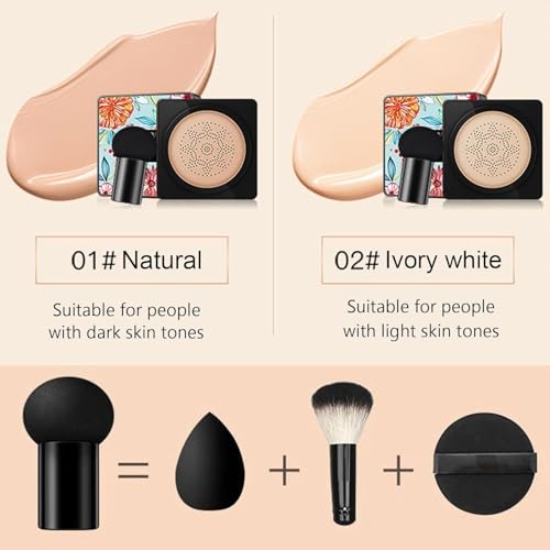 Air Cushion CC Cream with Sponge Puff - Full Coverage Concealer