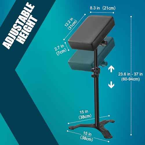 POARMEEY Tattoo Armrest Stand Tripod Tattoo Arm Rest Adjustable Height for Tattoo Supplies