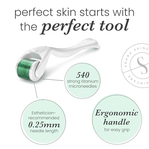 Sdara Derma Roller Microneedling Tool for Face, Hair & Beard