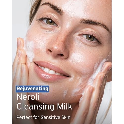 Kerstin Florian Rehydrating Neroli Cleansing Milk | Gentle Makeup Remover and Face Wash for Normal to Sensitive Skin (6.8 fl oz)