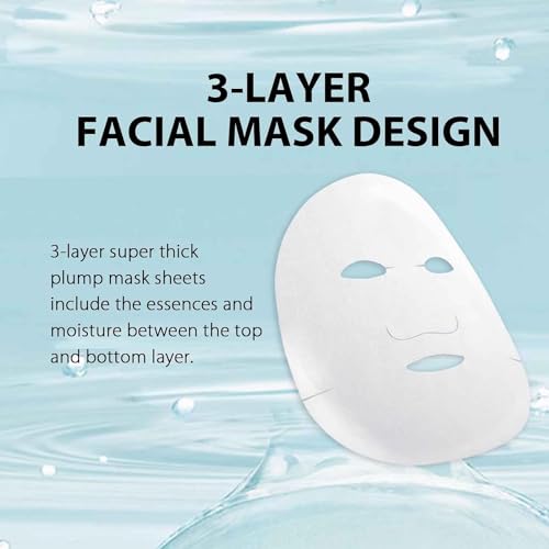 Lululun 14pc Hydrating Face Mask Set, Moisturizing Cotton Face Mask, Ideal for All Skin Type Skincare, Perfect for Daily Use - PRECIOUS RED & PRECIOUS WHITE