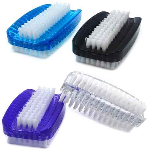 Nail Brush for Cleaning Fingernails Two Sided Fingernail Scrub Brush Soft Stiff Nylon Bristles Scrubber Brush for Hand and Under Nails,4 Pack