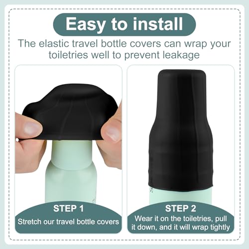 10 Pack Silicone Bottle Covers for Travel Toiletries
