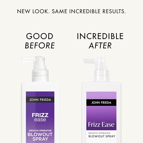 John Frieda Frizzease Smooth Operator Blowout Spray, Texture Spray for Hair, Hair Gloss in a Spray, Heat Protection Spray for Hair, 6.77 Oz