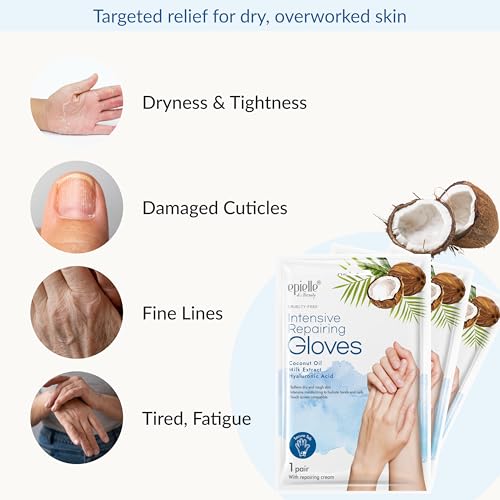 Epielle Intensive Repairing Hand Mask (6 Pairs) - Coconut Oil Gloves