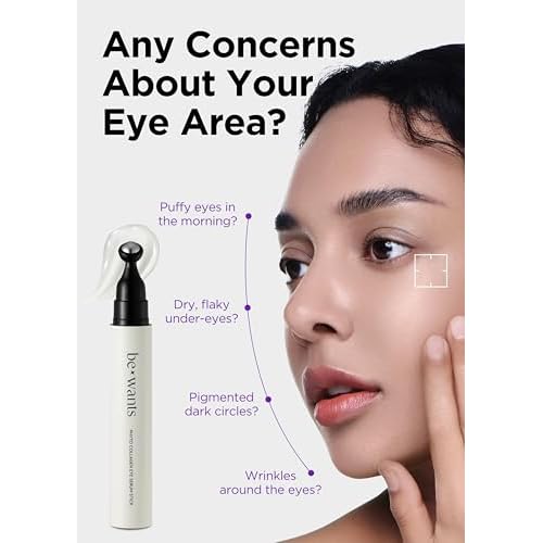 bewants Instant Eye Bag Remover for Puffiness, Serum Roller for Dark Circles and Puffiness, Under Eye Treatment with Bamboo Water, Vegan Collagen (1 Pack)