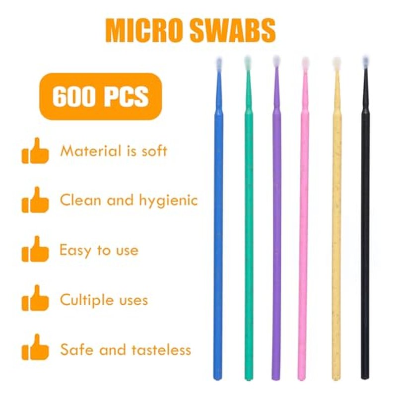 600pcs Disposable Micro Applicator Brushes for Lash Extensions