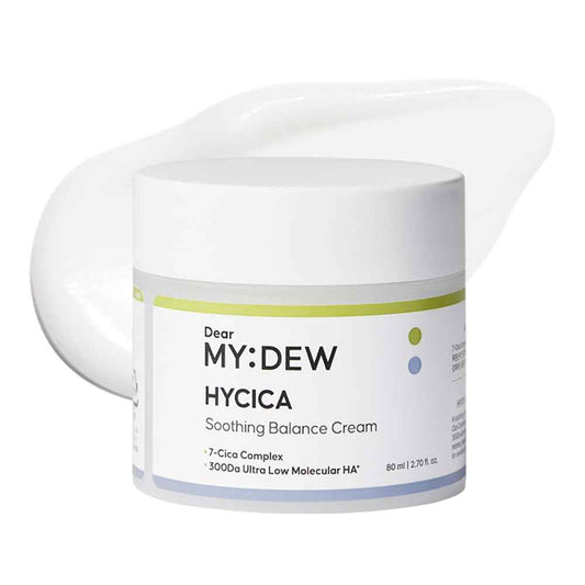 DearMYDEW HYCICA Soothing Balance Cream Moisturizer | Calming Hydration Barrier Care for Sensitive Skin, Centella, Ultra-Low Molecular Hyaluronic Acid, Vegan Fragrance-Free Korean Skincare, 2.70 fl oz
