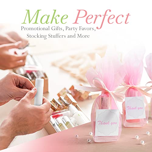 Lip Balm Bulk Unlabeled - Made in USA Bulk Chapstick - Natural Ingredients Vitamin E Shea Butter - Custom Chapstick Bulk For Party & Wedding Favors (100 Count, Peppermint)