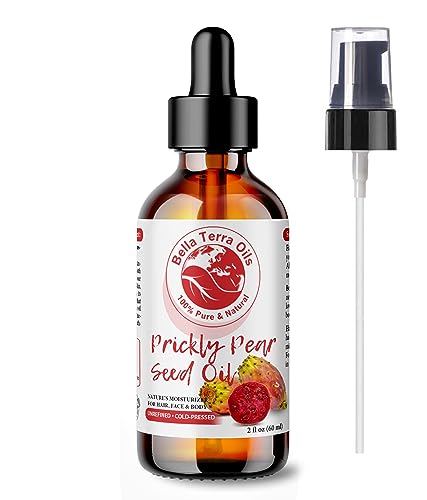 Bella Terra Oils - Prickly Pear Seed Oil 2oz - The Essence of Prickly Pear Cactus, A Haven of Vitamin A & Magnesium, an Elegant Addition to Your Routine