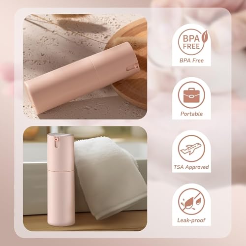 Lulupack 1 oz Airless Pump Bottles, 3-Pack Refillable Travel Size