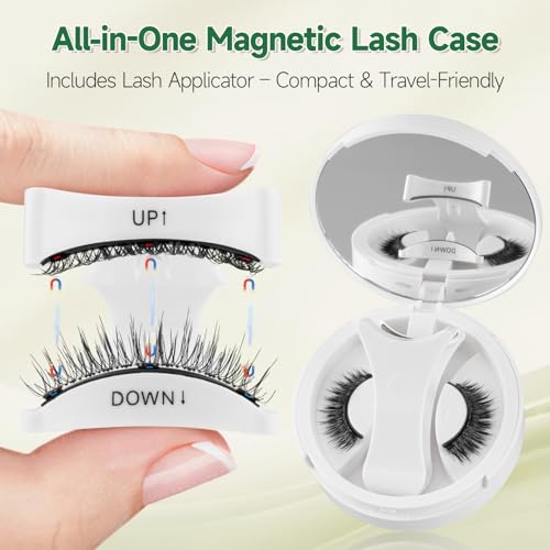 Magnetic Eyelashes with Applicator – Reusable No Glue