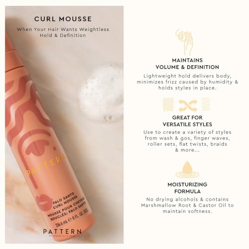 PATTERN Palo Santo Mini Travel Kit - Leave-In Conditioner, Curl Mousse & Styling Cream