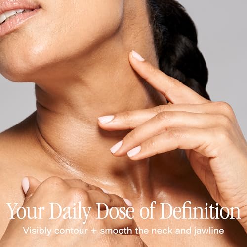 SKINN Neck Amour Defining Serum - Anti-Aging Neck Firming + Tightening Treatment for Heaviness Under Chin/Double Chin - Lifts + Firms Skin - Enriched with Rice Protein
