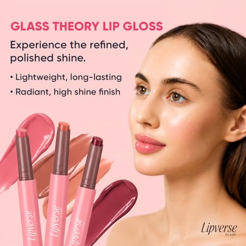 RUBY VIBE CO Glass Theory Lip Gloss - Coral Orange, 2g