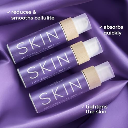 COCOSOLIS SKIN Anti-Cellulite Massage Oil | Organic Oil for Skin Tightening Cellulite Treatment | Corrects ¡°Orange Peel¡± Skin | Natural Ingredients & Vitamin E (110 ml)
