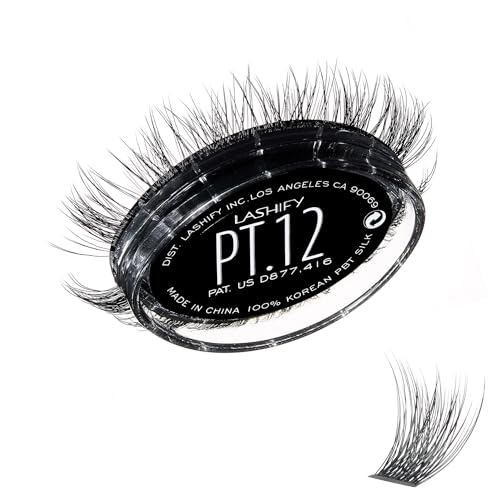 Lashify Plushy Tame 12mm Gossamer Lashes in Black, Easy DIY False Lashes for a Voluminous Yet Still Natural Look