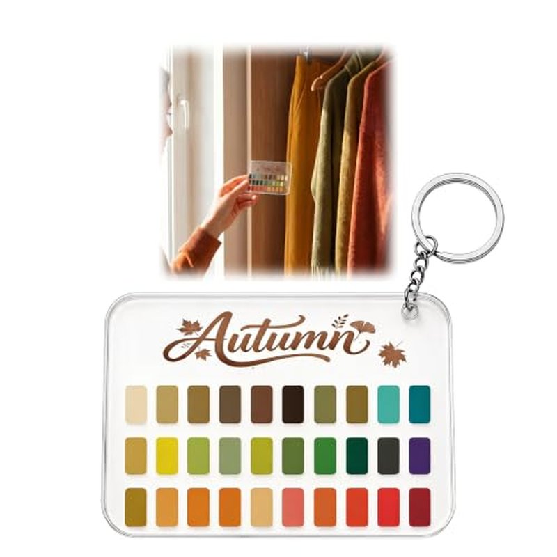 Seasonal Color Analysis Swatch Keychain - Portable Wardrobe Guide