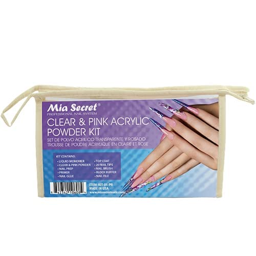 Mia Secret Acrylic Nail Starter Kit for Beginners with Powder & Monomer