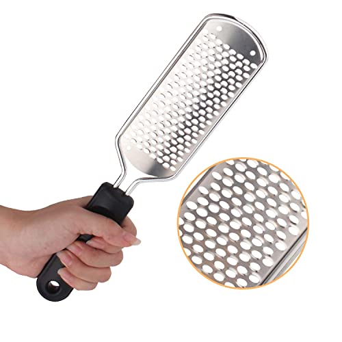 Stainless Steel Foot File & Callus Remover Set for Wet Dry Feet (2 Pack)