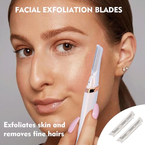 18 Pack Dermaplane Blade Refills for Flawless Dermaplane Glo Sonic Facial Exfoliator