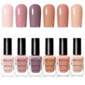 GELLEN Nude Nail Polish Set - Quick Air Dry HEMA Free Neutral Tones