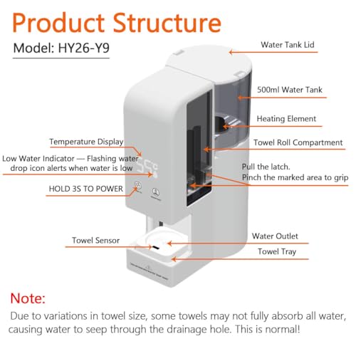 Hot Towel Warmer Dispenser Machine + 100 Towels