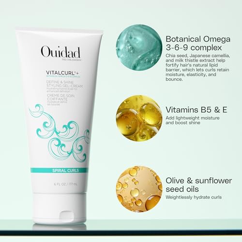 OUIDAD VitalCurl+ Define & Shine Styling Gel Cream, 6oz