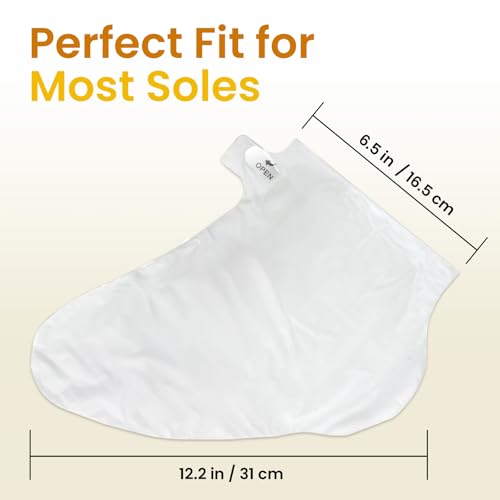 Hydrating Foot Mask Socks for Dry Cracked Feet with Shea Butter & Jojoba Oil - 2 Pairs