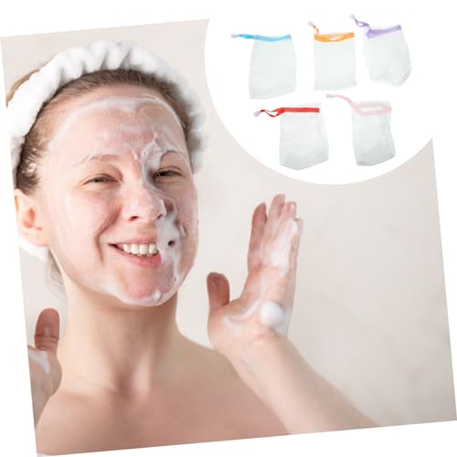 10-Pack Soap Foaming Pouch with Drawstring – Mesh Soap Saver