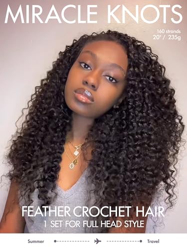 LUVME Deep Wave Crochet Hair 18 Inch 100% Human Hair