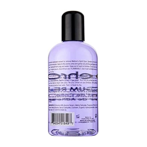 Mehron Makeup Spirit Gum Remover | SFX Makeup| Spirit Gum Adhesive Remover 9 fl oz (266 ml) (Pack of 2)