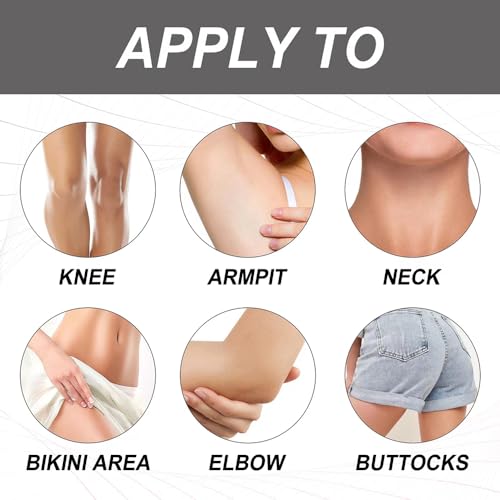 Crema para Aclarar las Axilas y Partes Intimas, Eliminador de Manchas Oscuras para la Cara, Crema Aclaradora para ?reas ?ntimas, Cuello, Axilas, Codos, Muslos Internos y Rodillas