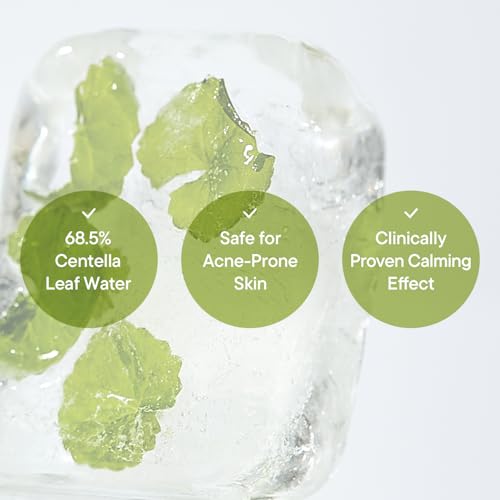 IUNIK Centella Calming Gel Cream Vegan Non-Sticky Moisturizing Blemish Care w/Centella Asiatica Tea Tree Soothes Acne Rosacea Oily & Sensitive Skin Korean Skincare