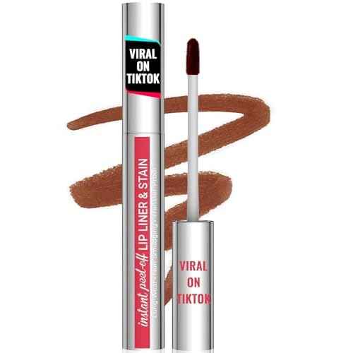 iMethod Lip Stain - Lip Liner Stain, Long Lasting Lip Stain Peel Off, Waterproof Stay On All Day, Transfer-Proof, Highly Pigmented, Natural Color, Coffee