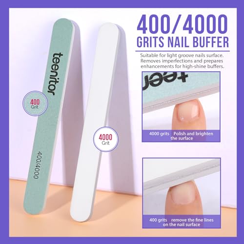 Teenitor Gel Nail Polish Remover Kit - Soak Off Clips & Tools, Purple